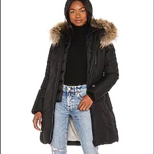 SOIA & KYO Christy Black Winter Parka/Coat sz XS